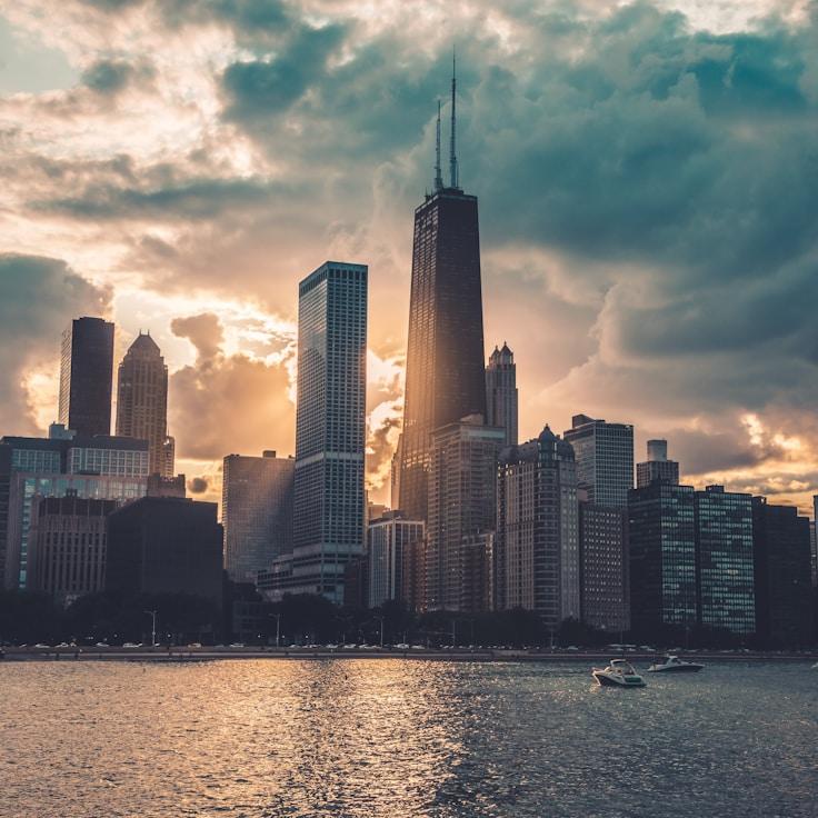 City skyline in Madrid, Spain